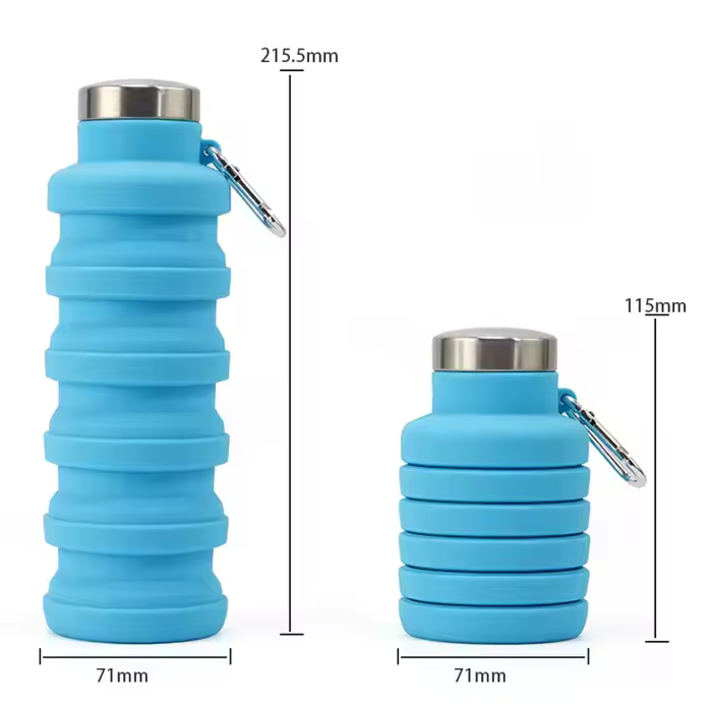 Bouteilles d'eau réutilisables en Silicone sans Bpa